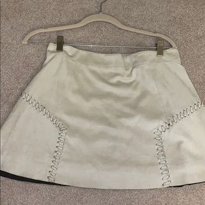 Bishop and young cream suede skirt